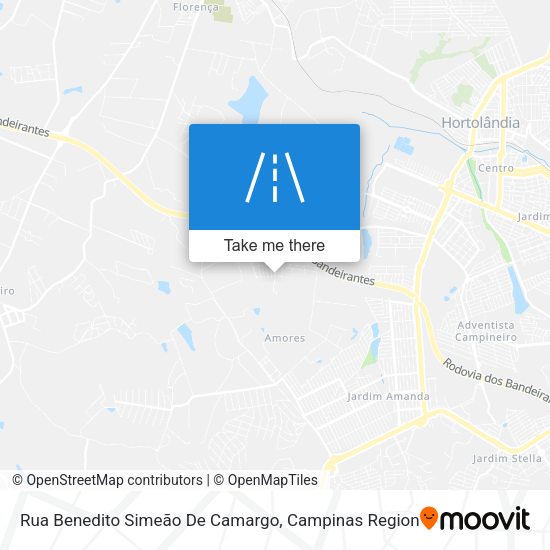 Rua Benedito Simeão De Camargo map