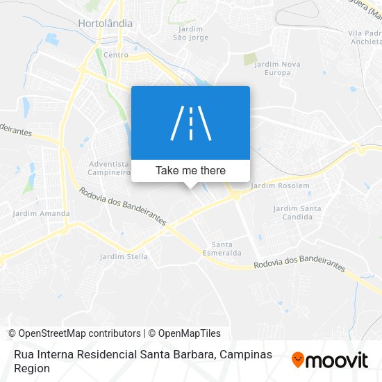 Rua Interna Residencial Santa Barbara map