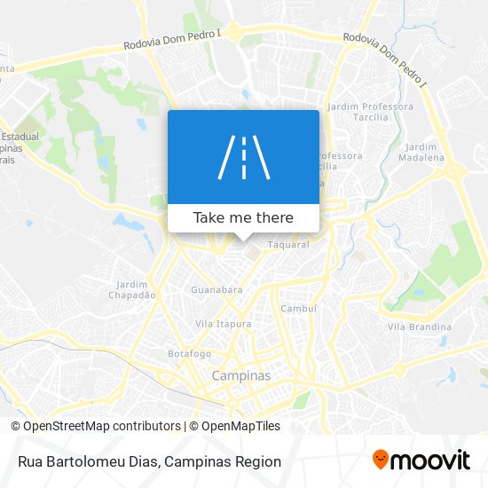 Mapa Rua Bartolomeu Dias