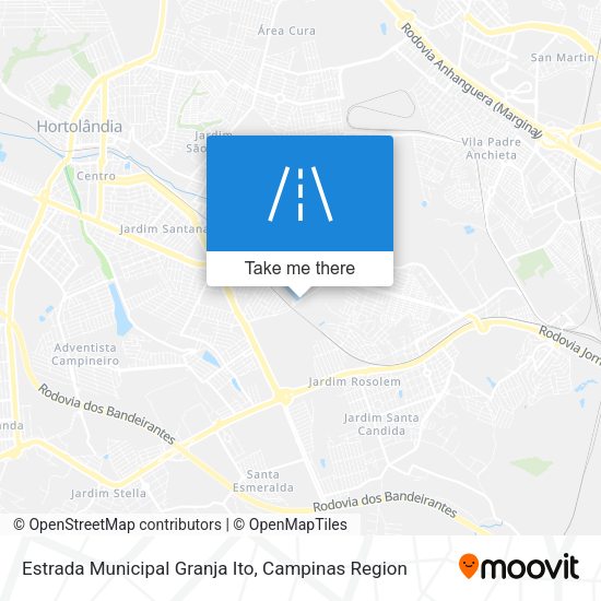 Estrada Municipal Granja Ito map