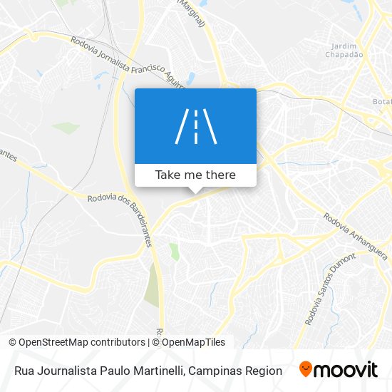 Mapa Rua Journalista Paulo Martinelli