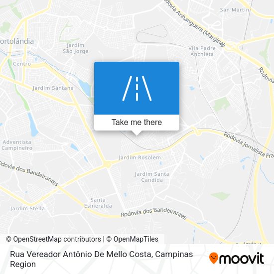 Rua Vereador Antônio De Mello Costa map