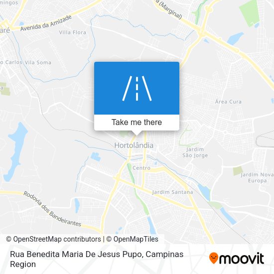 Rua Benedita Maria De Jesus Pupo map