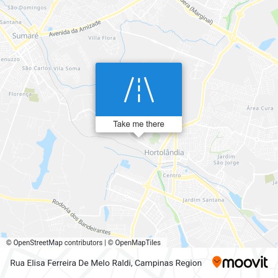 Rua Elisa Ferreira De Melo Raldi map