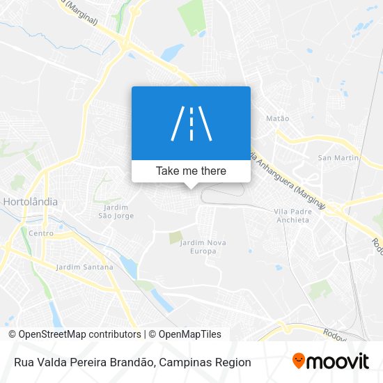 Rua Valda Pereira Brandão map