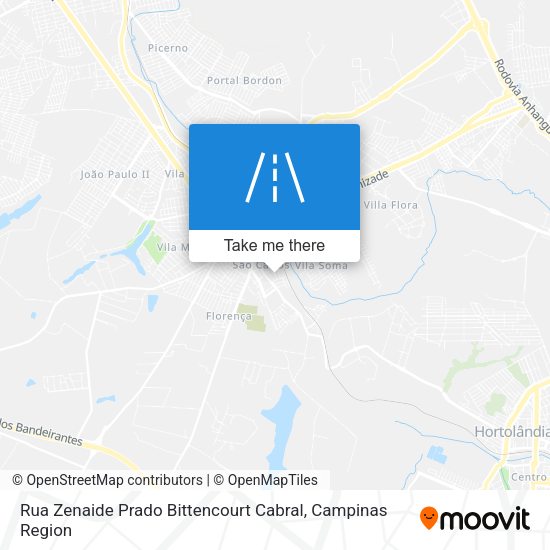 Rua Zenaide Prado Bittencourt Cabral map