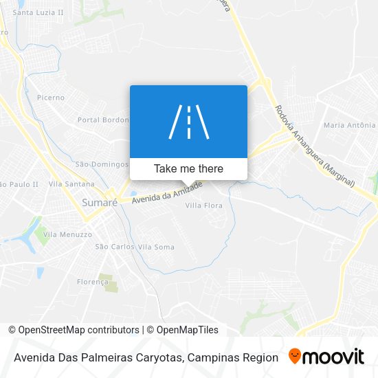 Avenida Das Palmeiras Caryotas map