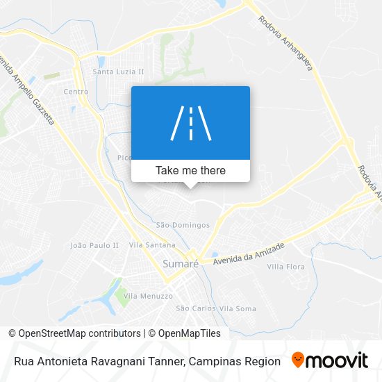 Rua Antonieta Ravagnani Tanner map