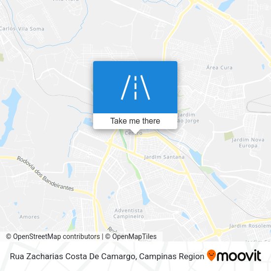 Rua Zacharias Costa De Camargo map