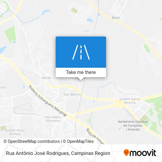 Rua Antônio José Rodrigues map