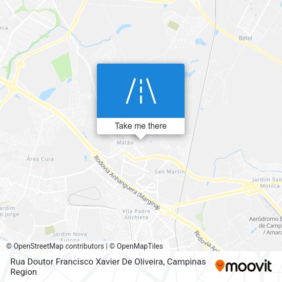 Rua Doutor Francisco Xavier De Oliveira map