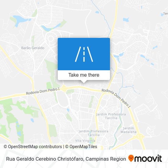 Rua Geraldo Cerebino Christófaro map