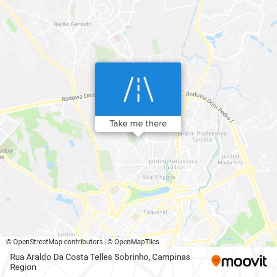 Mapa Rua Araldo Da Costa Telles Sobrinho