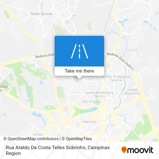 Rua Araldo Da Costa Telles Sobrinho map