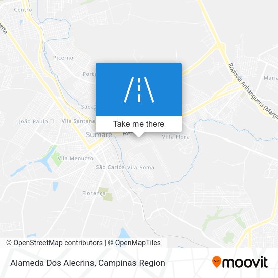 Alameda Dos Alecrins map