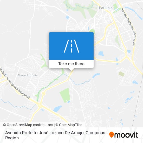 Mapa Avenida Prefeito José Lozano De Araújo