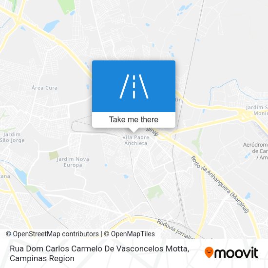 Rua Dom Carlos Carmelo De Vasconcelos Motta map
