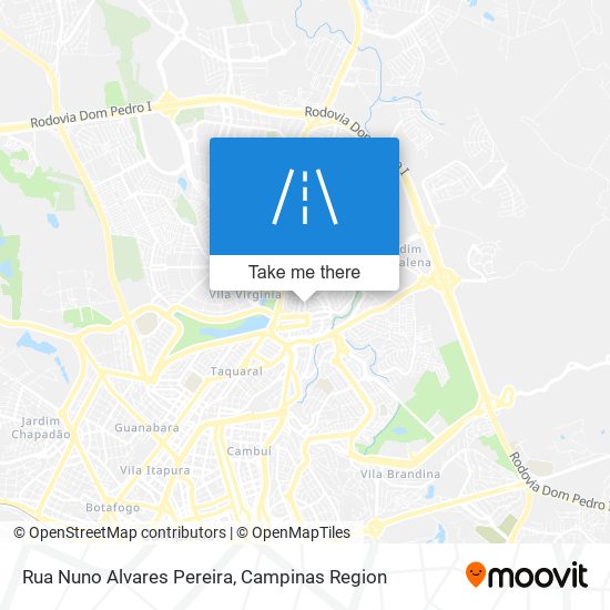 Rua Nuno Alvares Pereira map