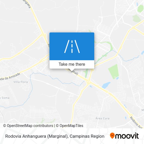 Rodovia Anhanguera (Marginal) map