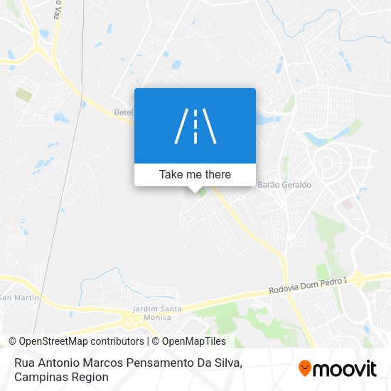 Rua Antonio Marcos Pensamento Da Silva map