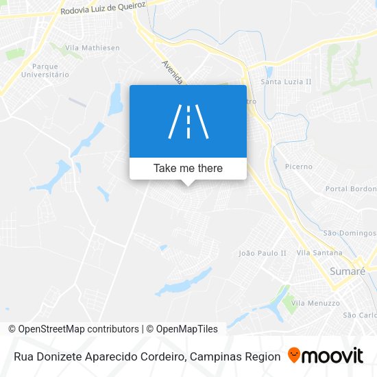 Rua Donizete Aparecido Cordeiro map