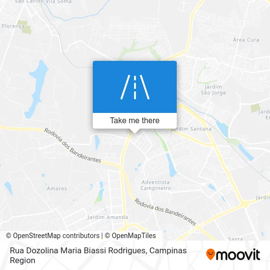 Rua Dozolina Maria Biassi Rodrigues map