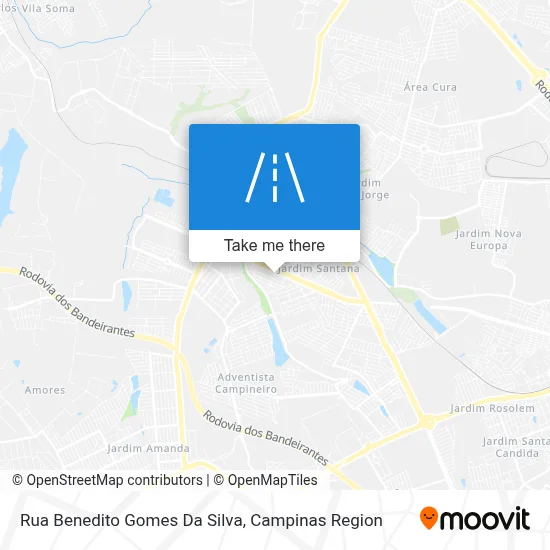 Rua Benedito Gomes Da Silva map
