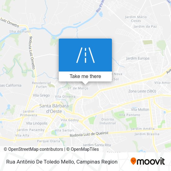 Rua Antônio De Toledo Mello map