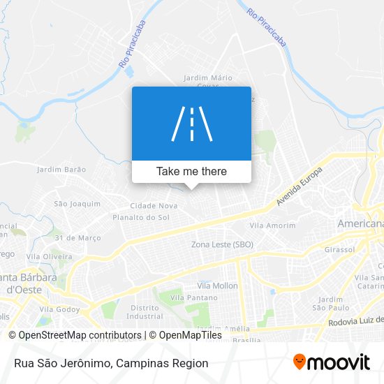 Rua São Jerônimo map