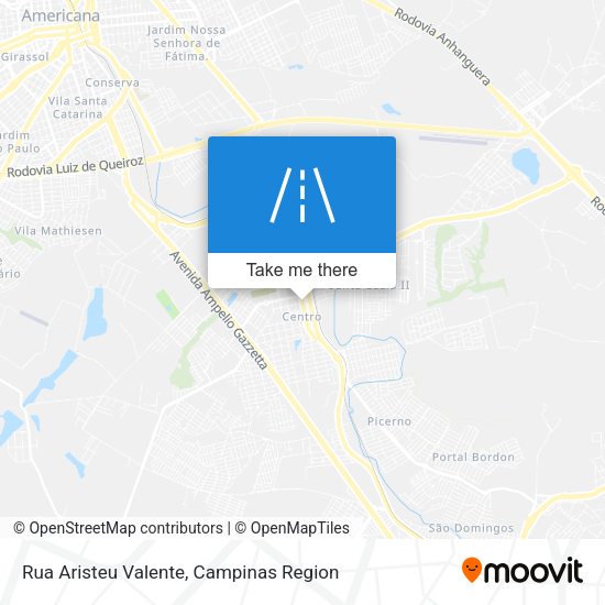 Rua Aristeu Valente map