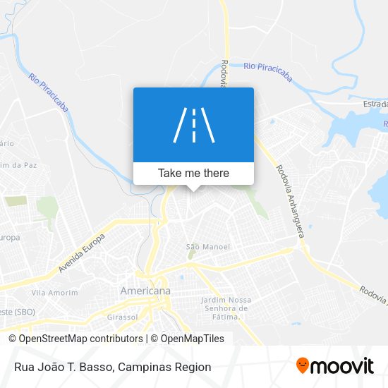 Rua João T. Basso map
