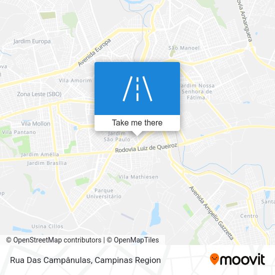 Rua Das Campânulas map