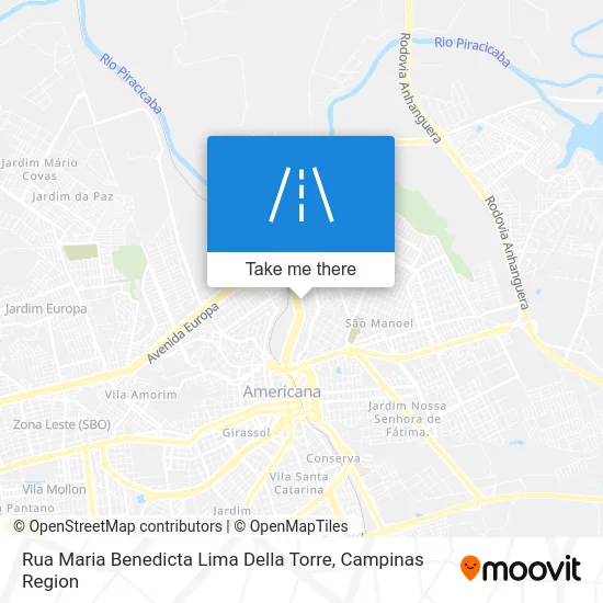 Rua Maria Benedicta Lima Della Torre map