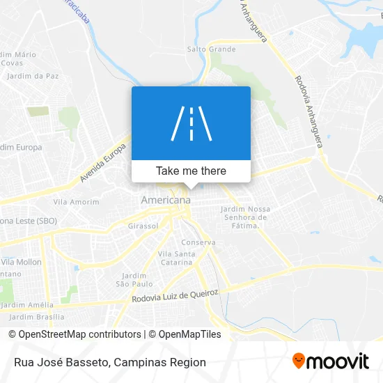 Rua José Basseto map