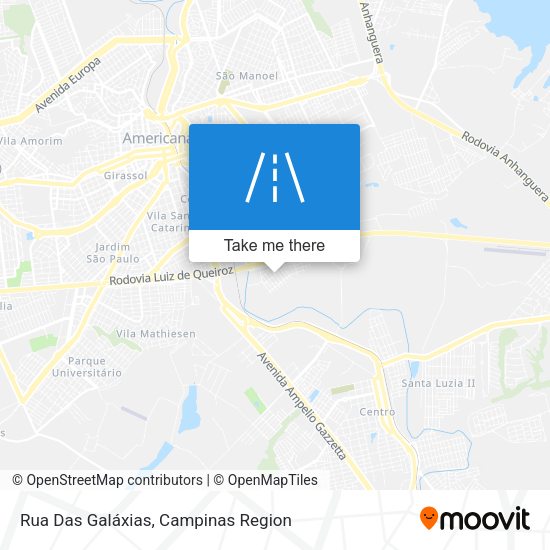 Rua Das Galáxias map