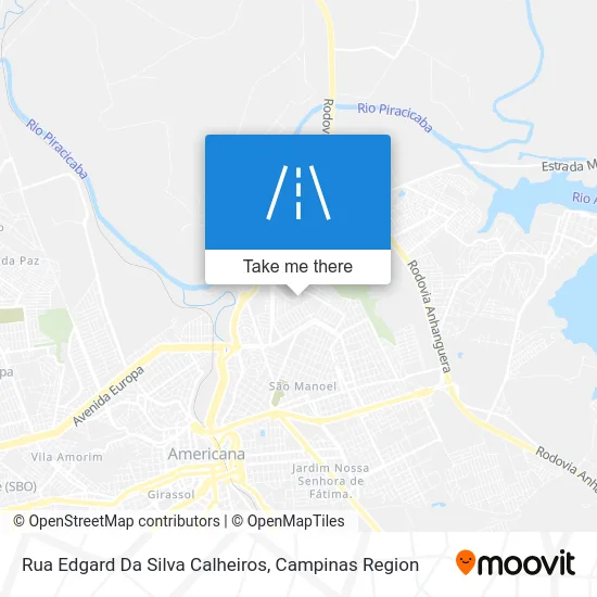 Rua Edgard Da Silva Calheiros map