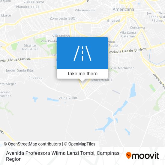 Avenida Professora Wilma Lenzi Tombi map