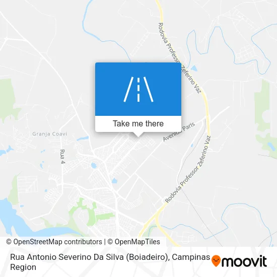 Rua Antonio Severino Da Silva (Boiadeiro) map