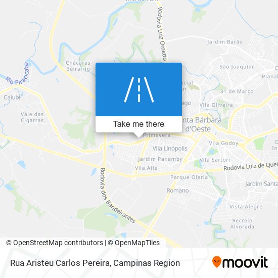 Rua Aristeu Carlos Pereira map