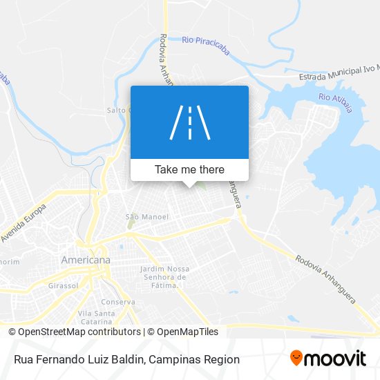 Rua Fernando Luiz Baldin map