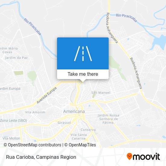 Rua Carioba map