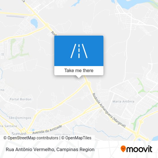 Rua Antônio Vermelho map