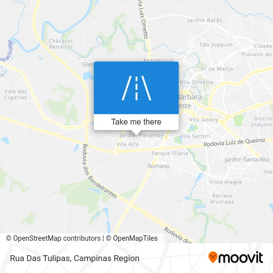 Rua Das Tulipas map