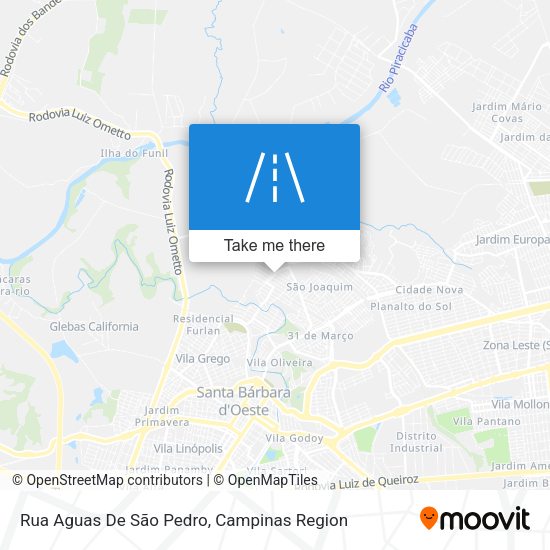 Rua Aguas De São Pedro map