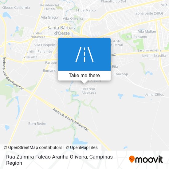 Rua Zulmira Falcão Aranha Oliveira map