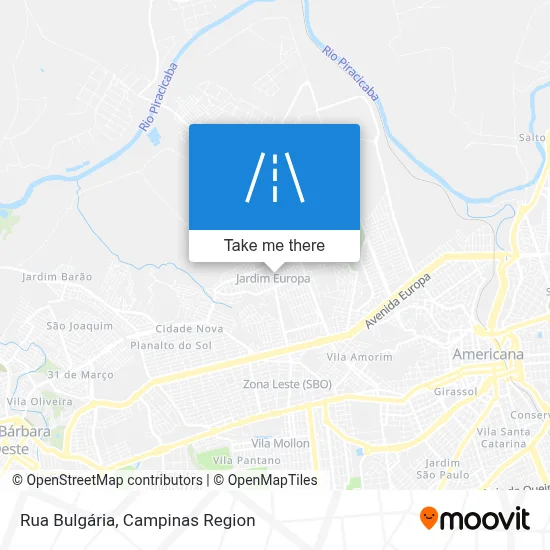 Rua Bulgária map