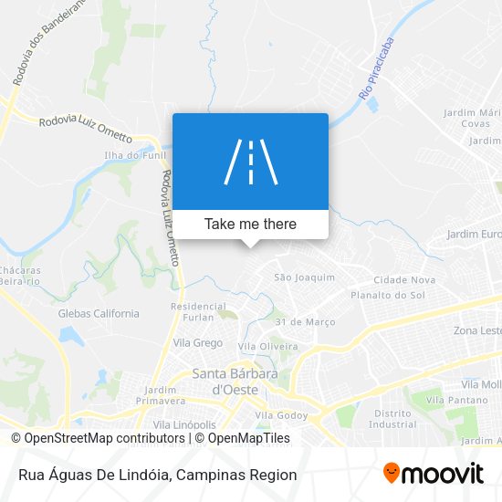 Rua Águas De Lindóia map