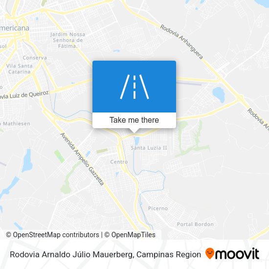 Rodovia Arnaldo Júlio Mauerberg map