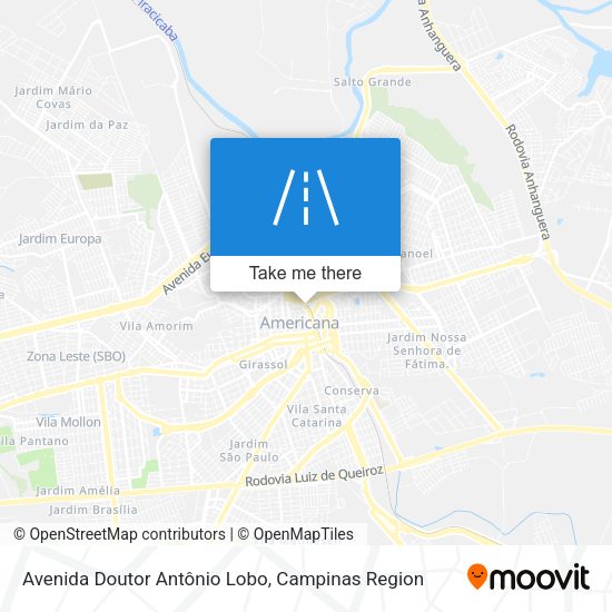 Avenida Doutor Antônio Lobo map
