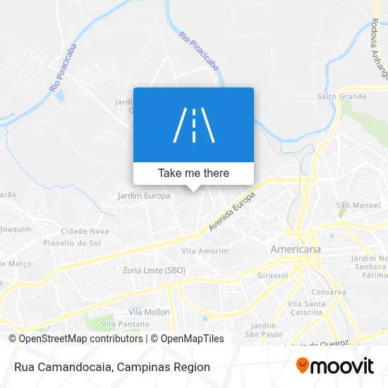 Rua Camandocaia map